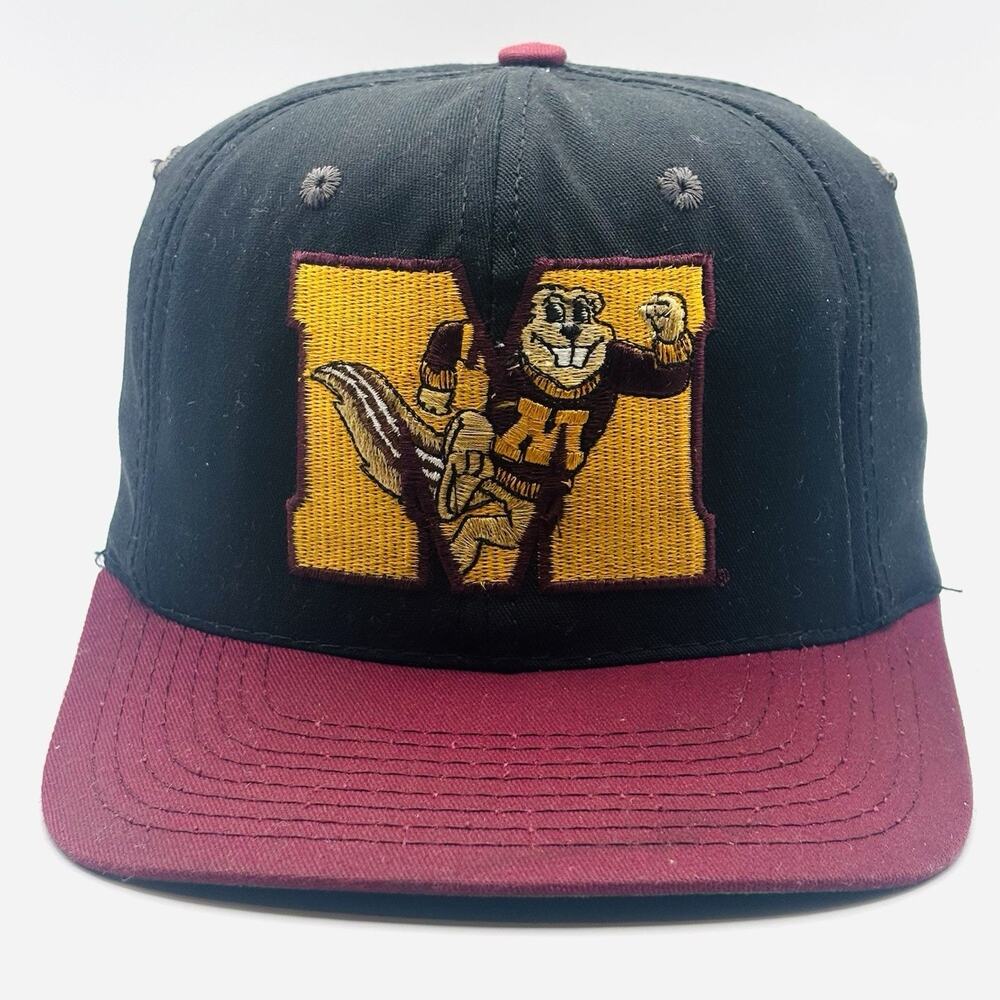 Vintage University of Minnesota U of M Snapback Hat Golden Gophers Embroidered